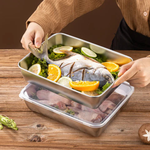 Japanese Stainless Steel Food Storage Boxes