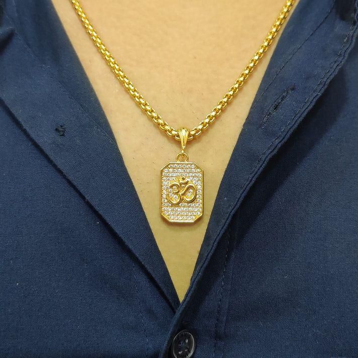 Gold Plated Om Pendant