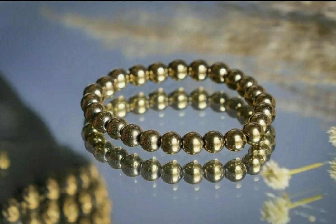 Golden Pyrite Stone Bracelet