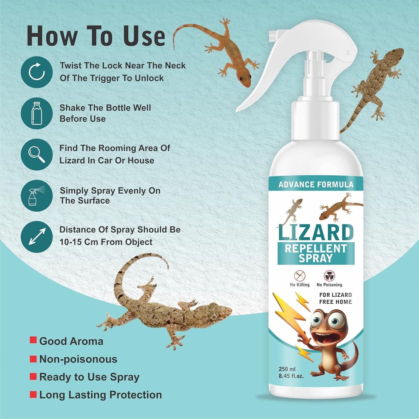 Lizard Repellent for Home Spray Pest Control 250ML