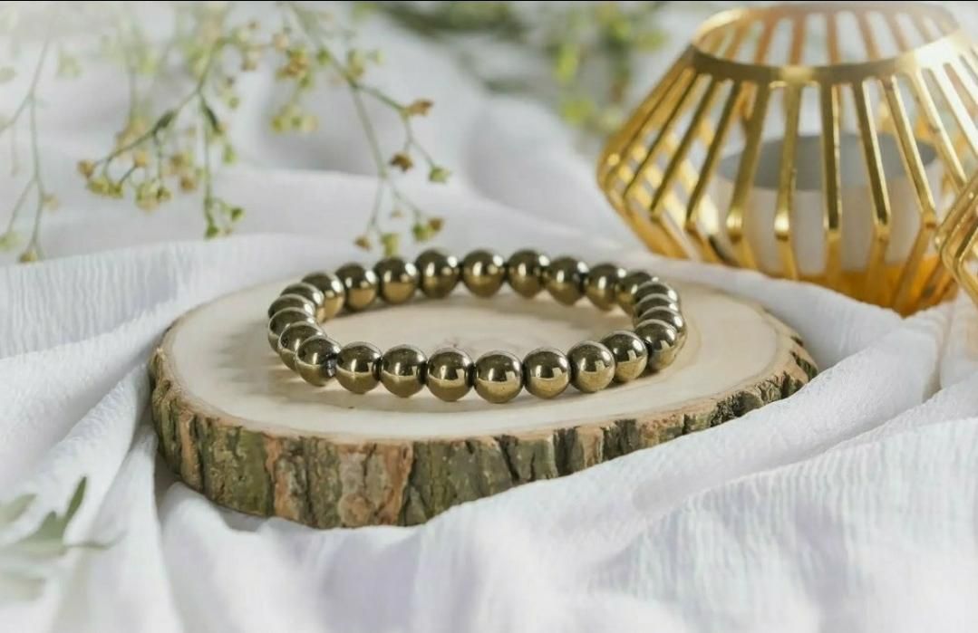 Golden Pyrite Stone Bracelet