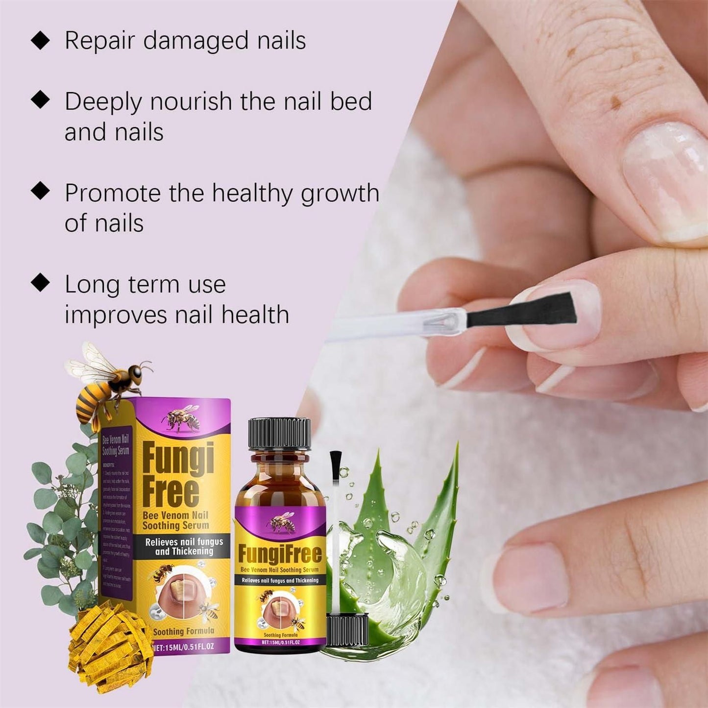 Fungi Free Bee Venom Nail Repair Serum