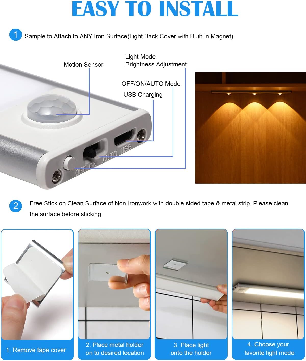 Wireless Motion Sensing Cabinet Lights