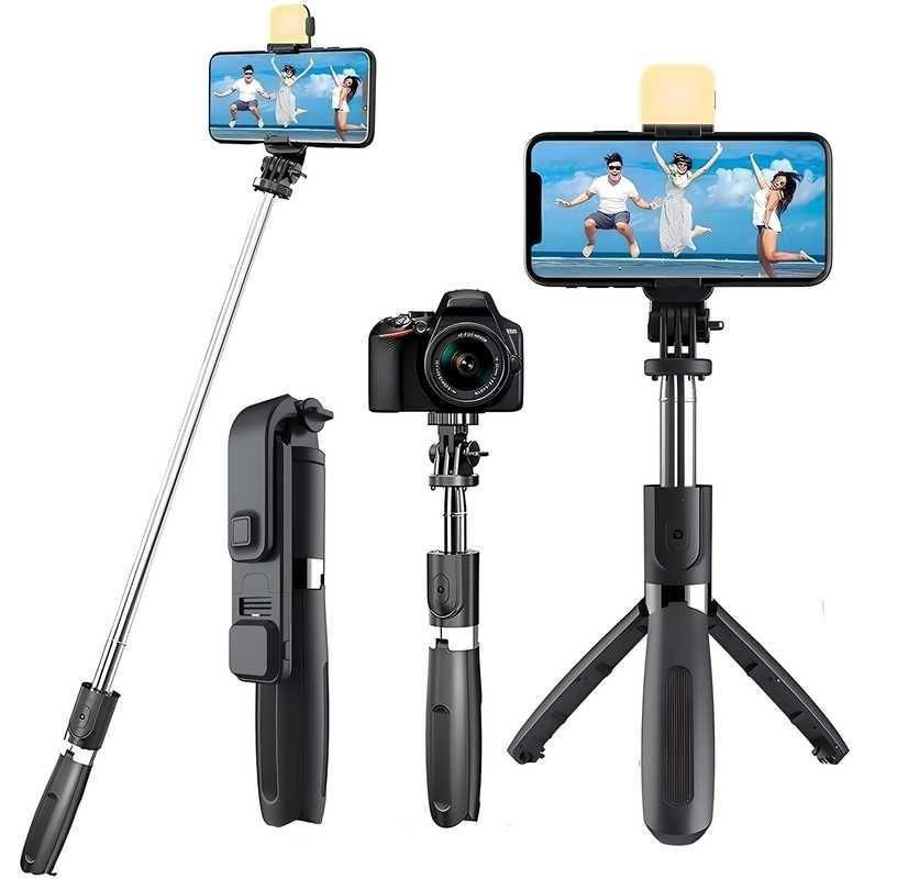 Professional video Microphone kit with Tripod Stand and LED Light