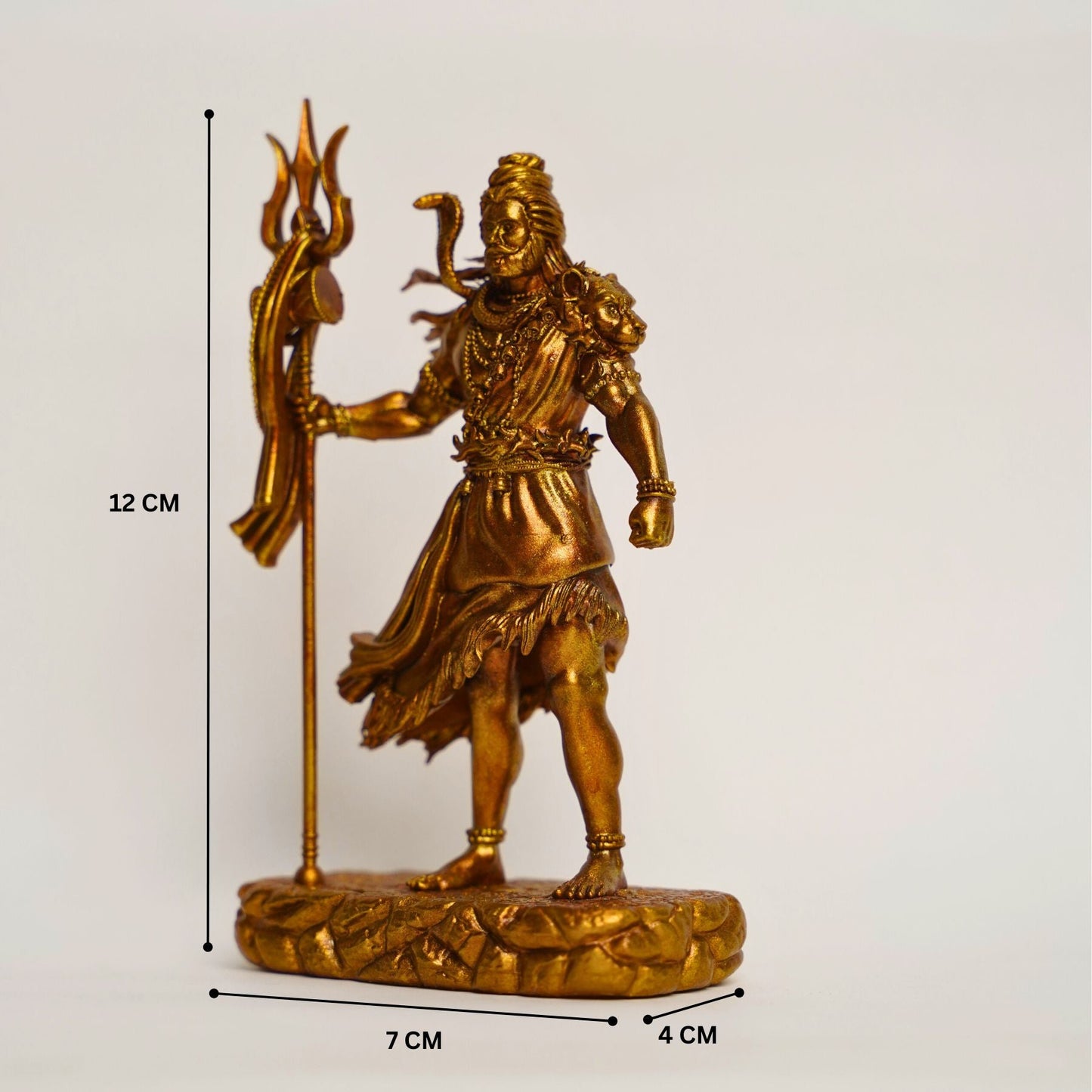 Shiva-The Protector Antique Gold