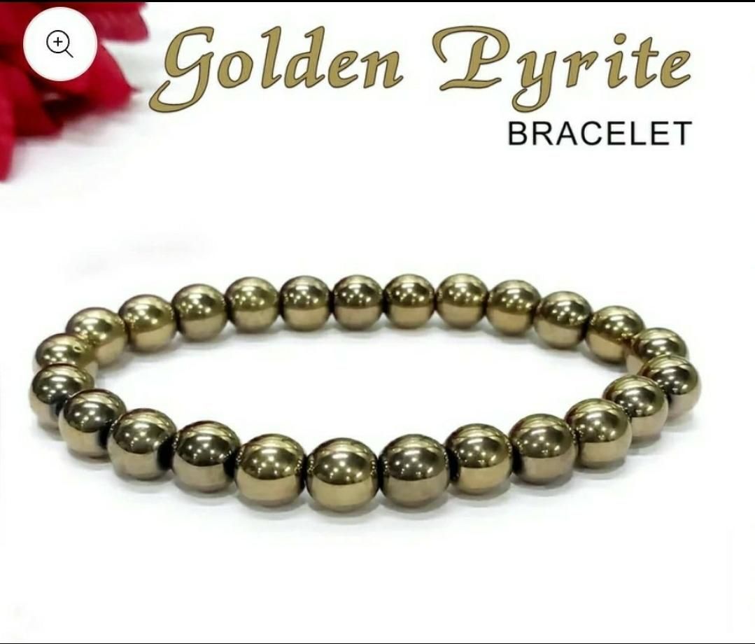 Golden Pyrite Stone Bracelet