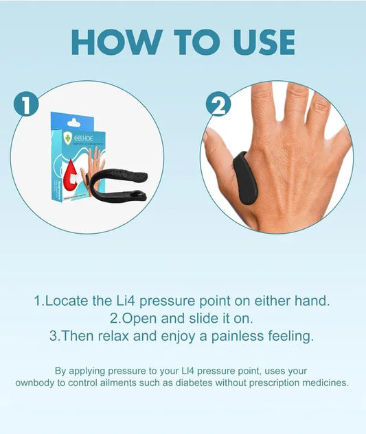 Sugar Control LI4 Acupressure Point Clip