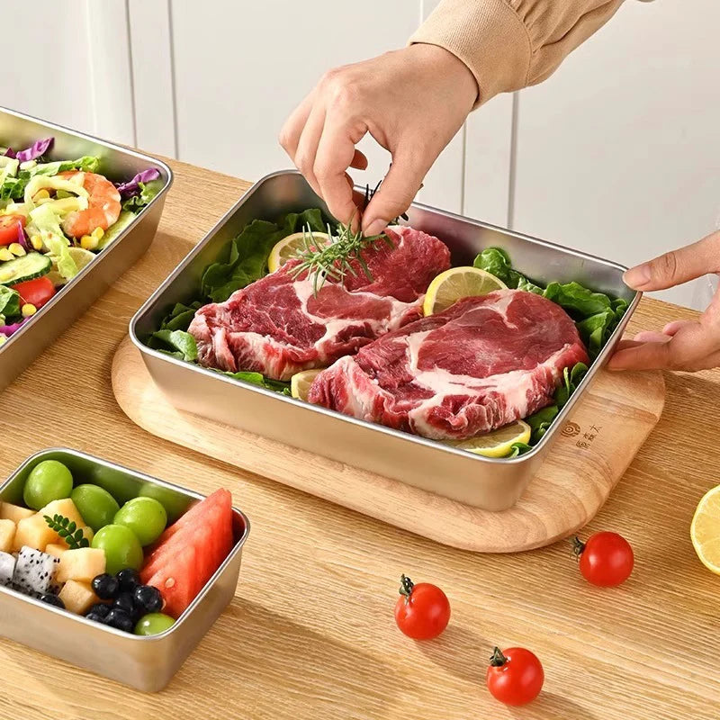 Japanese Stainless Steel Food Storage Boxes