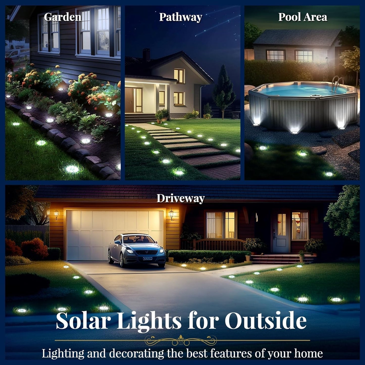 Solar Ground Lights (Pack of 4)